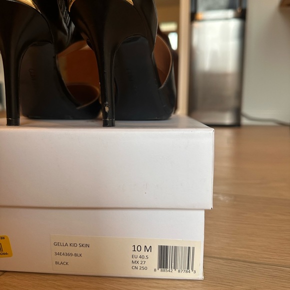 Calvin Klein Black Strappy Heels - Gella leather pump Size 10 - Picture 4 of 5